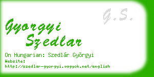 gyorgyi szedlar business card