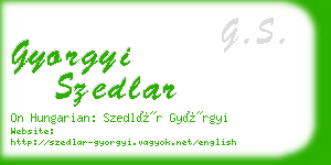 gyorgyi szedlar business card